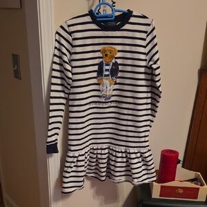 Polo by Ralph Lauren Navy and White Striped Dress